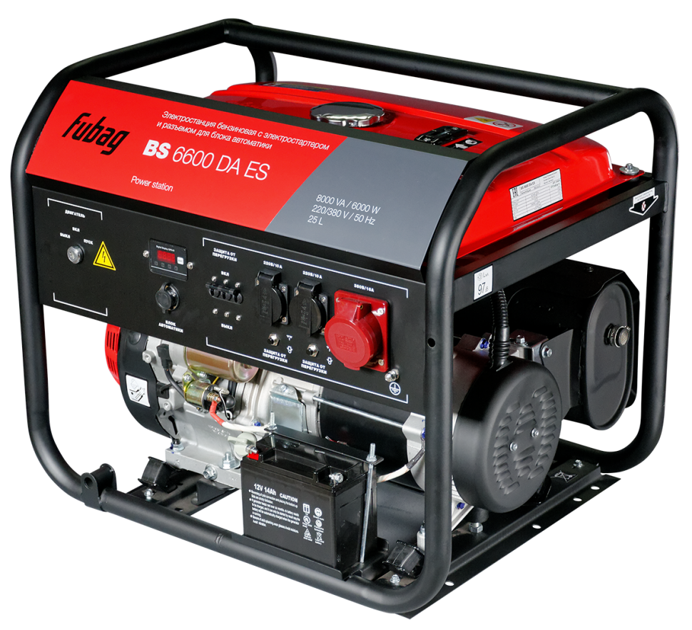 Бензиновый генератор с электростартером FUBAG BS 6600 DA ES