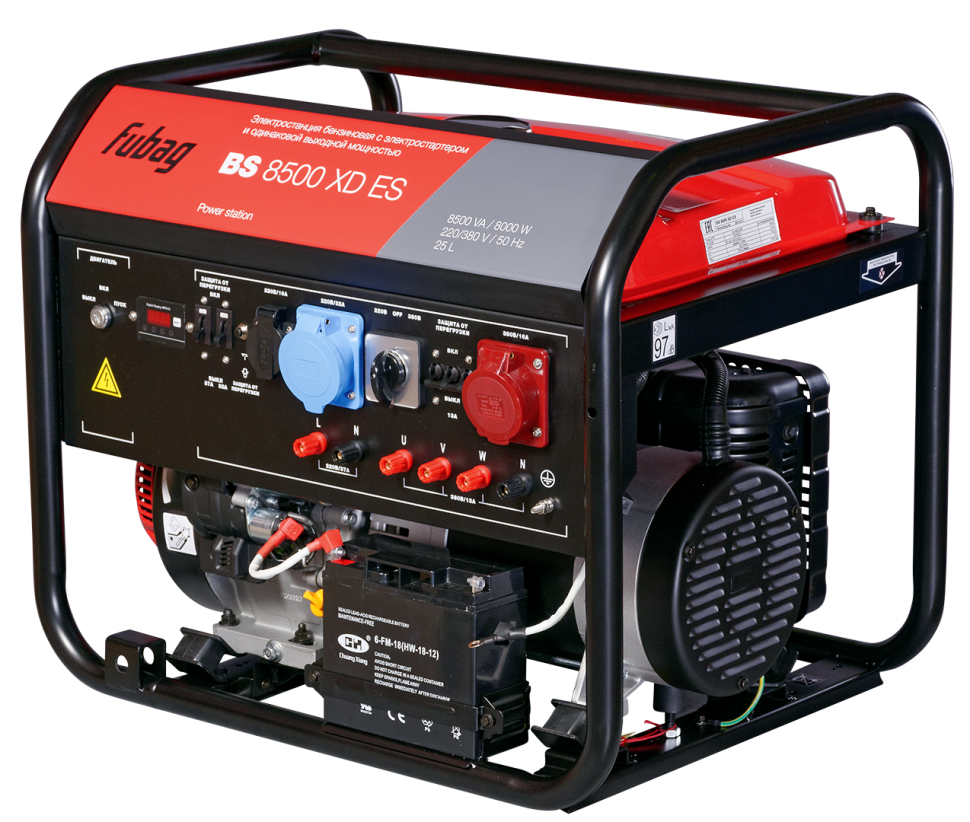 Бензиновый генератор с электростартером FUBAG BS 8500 XD ES
