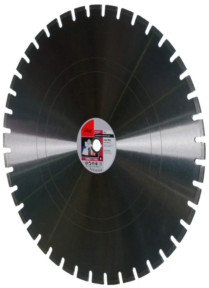 Алмазный отрезной диск FUBAG GR-I D700 мм/ 30.0 мм по граниту