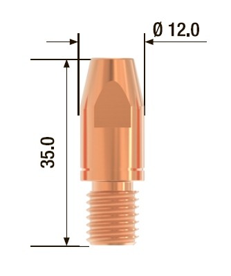 Контактный наконечник FUBAG M10х35 мм CuCrZr D=1.6 мм (25 шт.)
