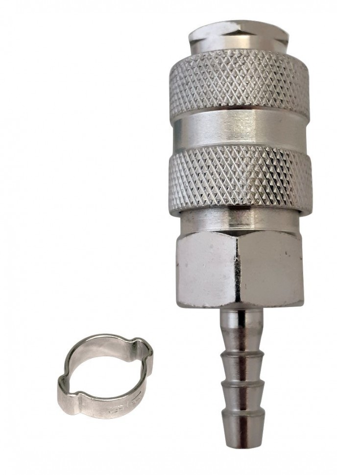 Разъемное соединение рапид (муфта) FUBAG, елочка 6мм с обжимным кольцом 6х11мм