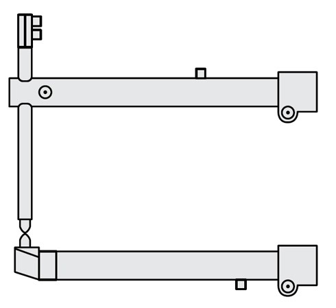 Комплект плеч FUBAG D 45 х 600 мм прямые с уменьшенным электрододержателем для серии RV