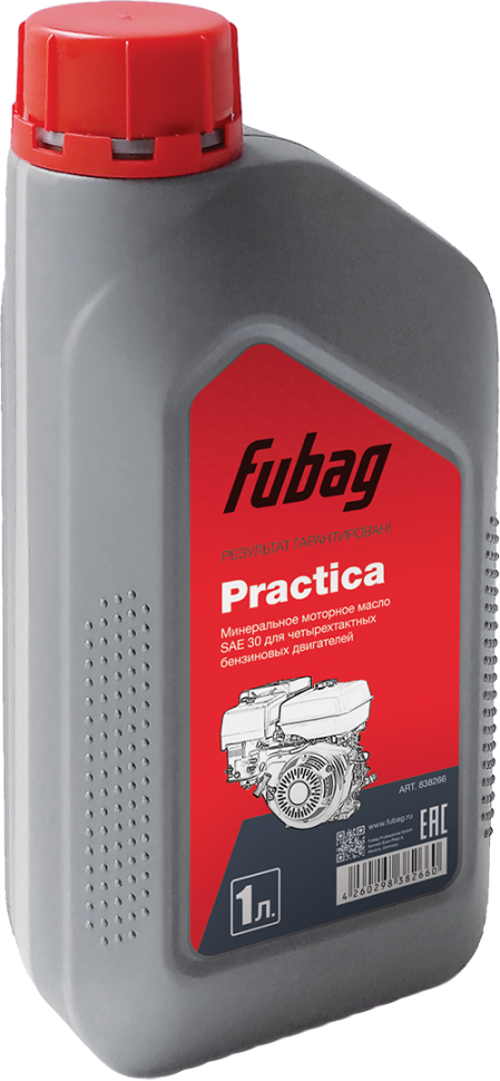Масло моторное минеральное для четырехтактных бензиновых двигателей FUBAG Practica (SAE 30), 1л