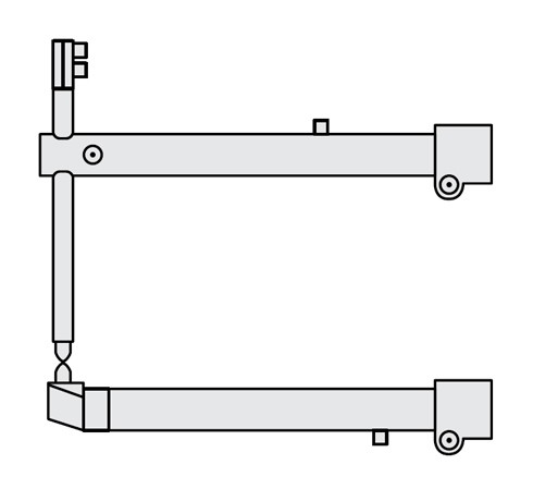 Комплект плеч FUBAG D 45 х 800 мм прямые с уменьшенным электрододержателем для серии RS 35i