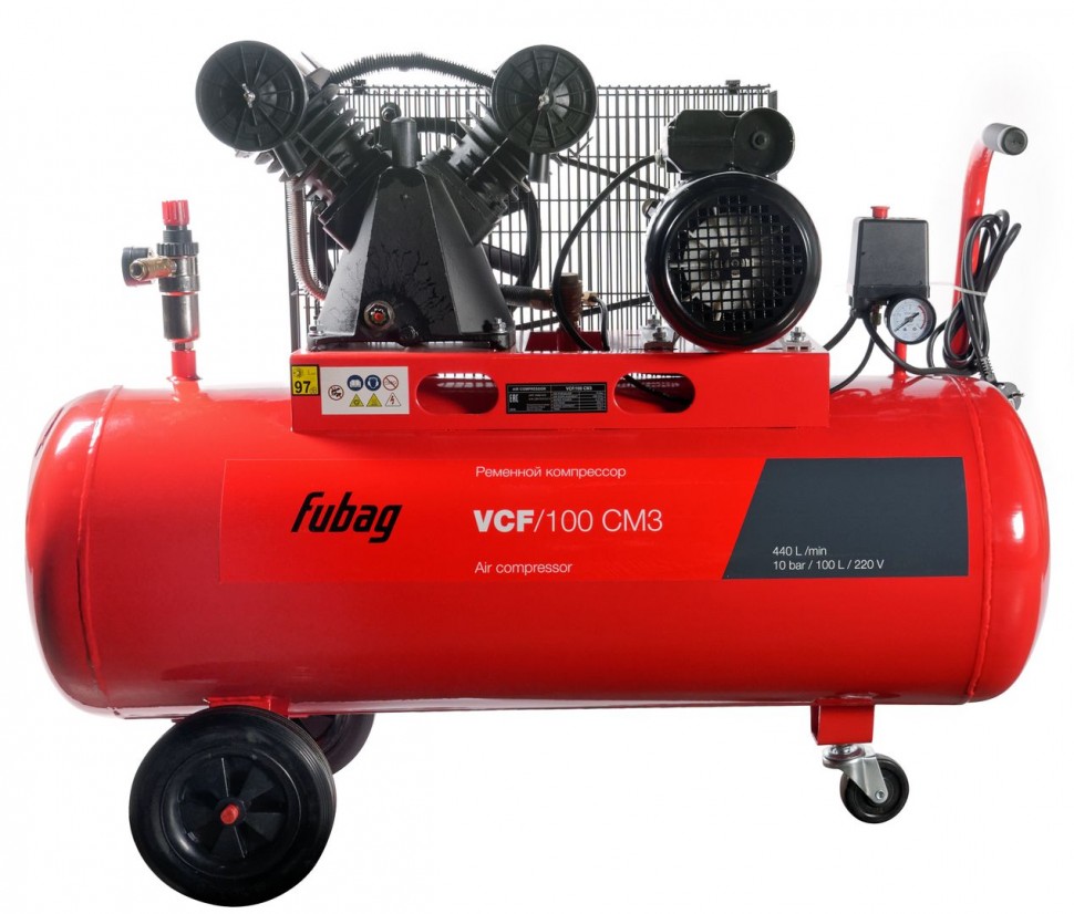 Ременной одноступенчатый компрессор FUBAG VCF/100 CM3