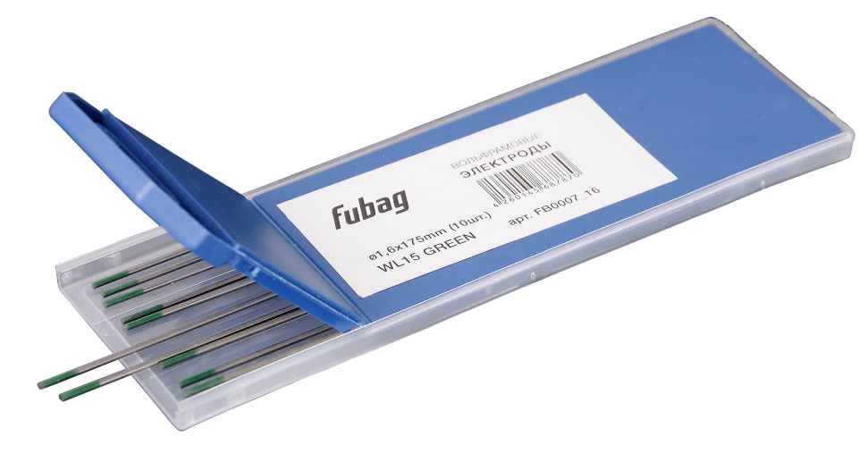 Вольфрамовые электроды FUBAG D 1.6x175мм (green), WP (10 шт.)