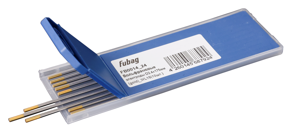 Вольфрамовые электроды FUBAG D 2.4x175мм (gold), WL15 (10 шт.)
