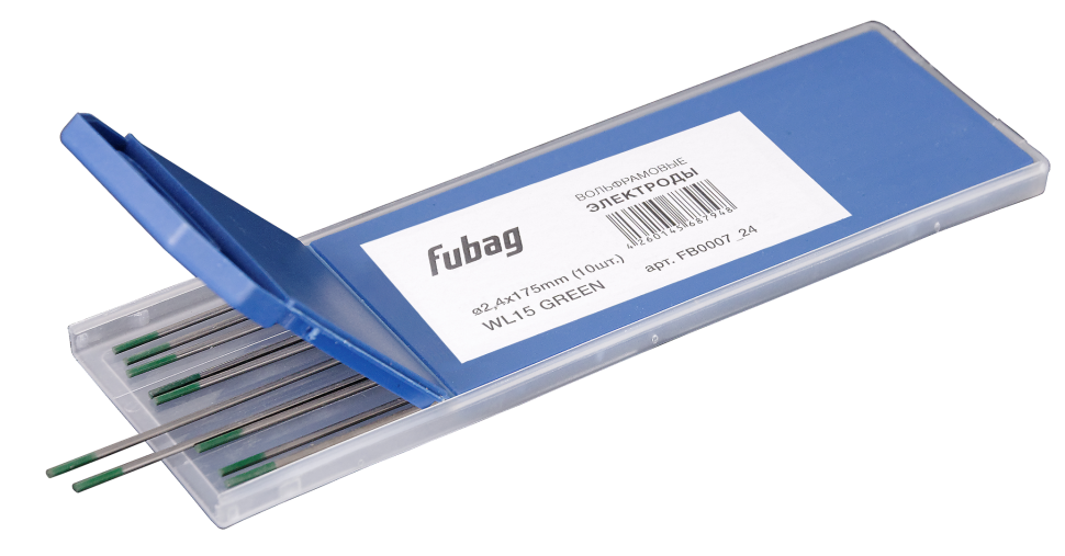 Вольфрамовые электроды FUBAG D 2.4x175мм (green), WP (10 шт.)
