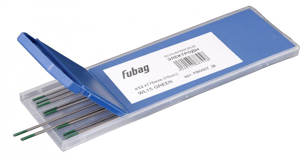 Вольфрамовые электроды FUBAG D 3.2x175мм (green), WP (10 шт.)