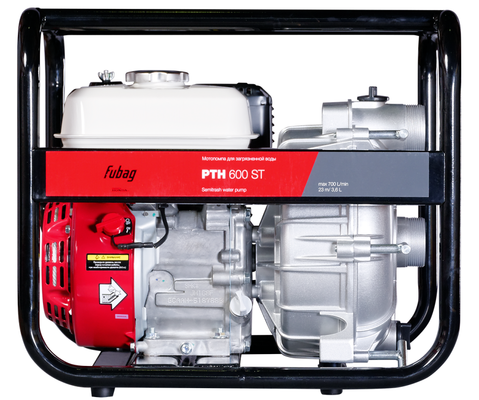 Бензиновая мотопомпа FUBAG PTH 600 ST для загрязненной воды