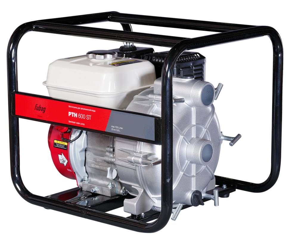 Бензиновая мотопомпа FUBAG PTH 600 ST для загрязненной воды