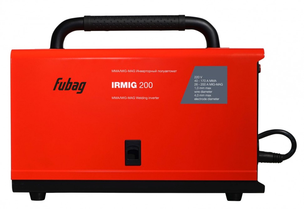 Сварочный инверторный полуавтомат FUBAG IRMIG 200 с горелкой FB 250 3 м