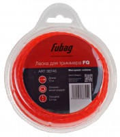 Триммерная леска FUBAG, сечение витой квадрат, L 15 м * 2.4 мм