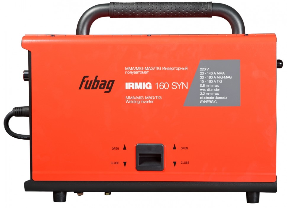 Сварочный инверторный полуавтомат FUBAG IRMIG 160 SYN с горелкой FB 150 3 м