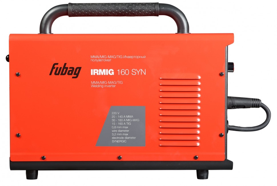 Сварочный инверторный полуавтомат FUBAG IRMIG 160 SYN с горелкой FB 150 3 м