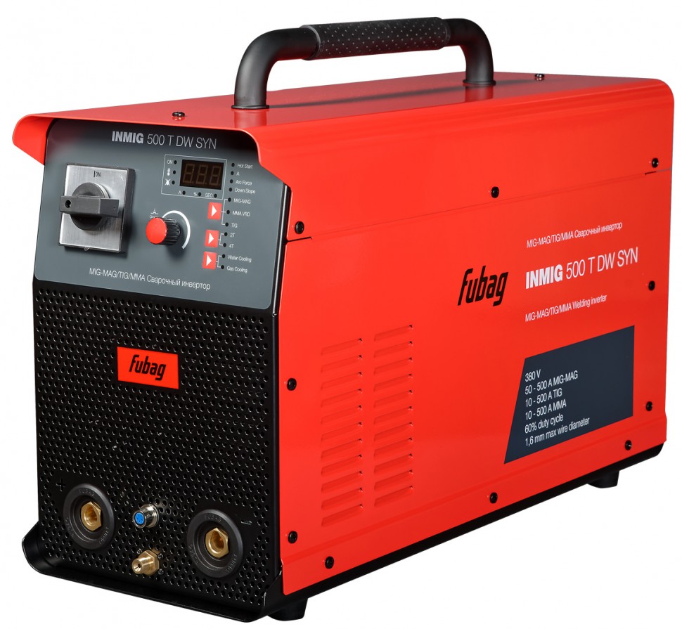 Сварочный полуавтомат FUBAG INMIG 500T DW SYN + подающий механизм DRIVE INMIG DW + Шланг пакет 5м + горелка FB 400 3m