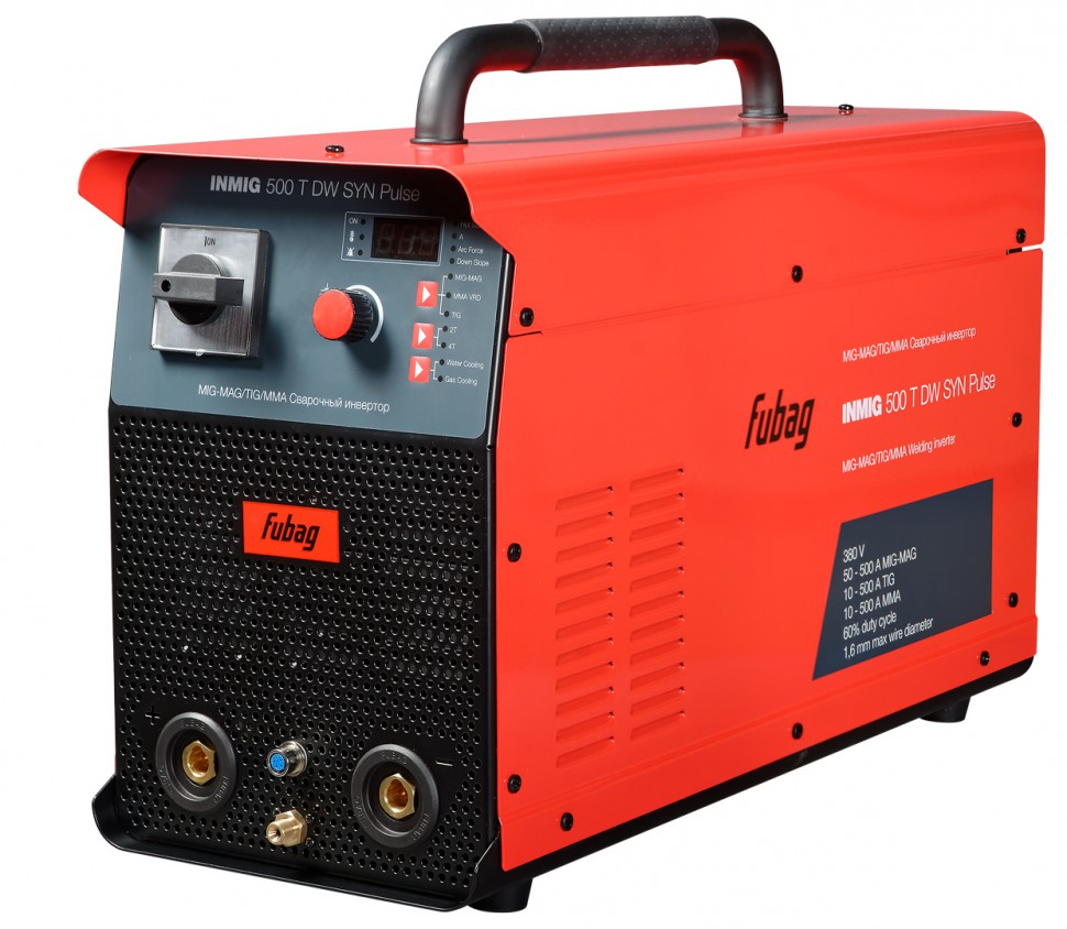 Сварочный полуавтомат FUBAG INMIG 500T DW SYN PULSE + подающий механизм DRIVE INMIG DW SYN PULSE + горелка FB 400 3m + Шланг пакет 5м