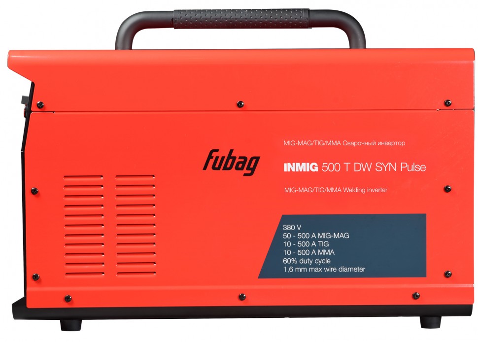 Сварочный полуавтомат FUBAG INMIG 500T DW SYN PULSE + подающий механизм DRIVE INMIG DW SYN PULSE + горелка FB 400 3m + Шланг пакет 5м
