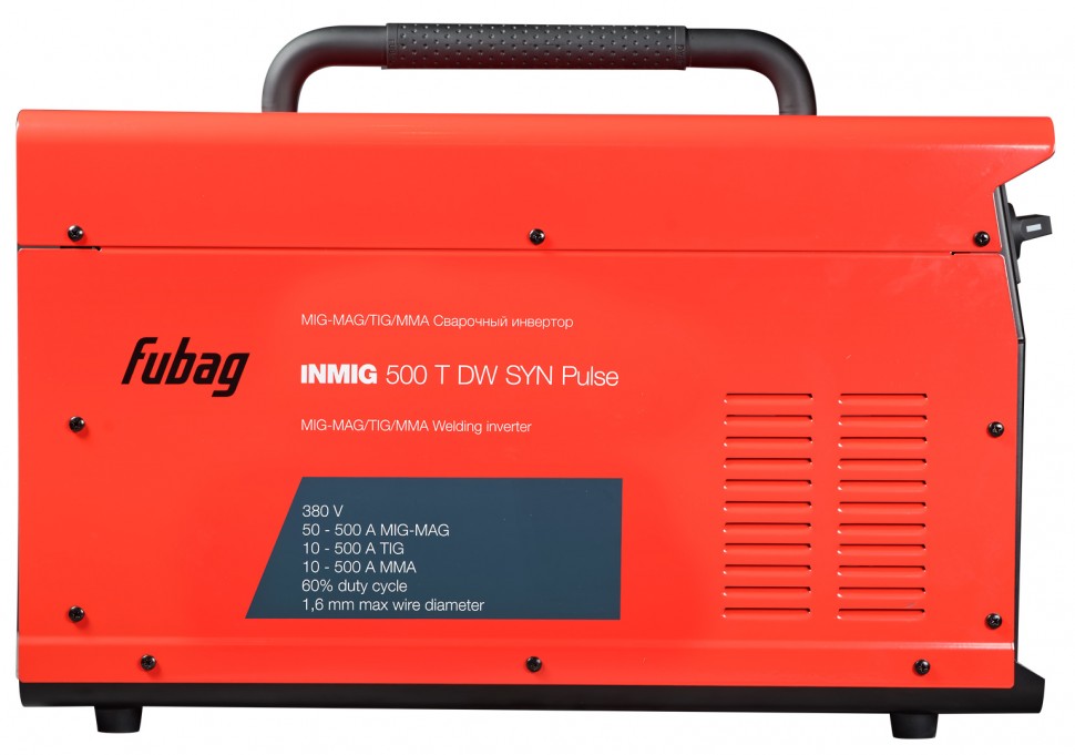 Сварочный полуавтомат FUBAG INMIG 500T DW SYN PULSE + подающий механизм DRIVE INMIG DW SYN PULSE + горелка FB 400 3m + Шланг пакет 5м
