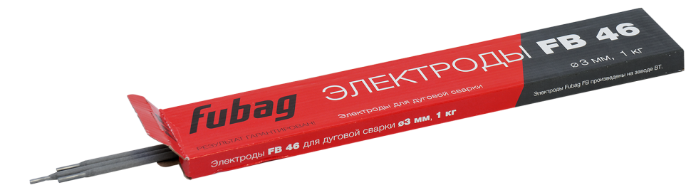 Электрод сварочный FUBAG с рутилово-целлюлозным покрытием FB 46 D3.0 мм (пачка 0.9 кг)