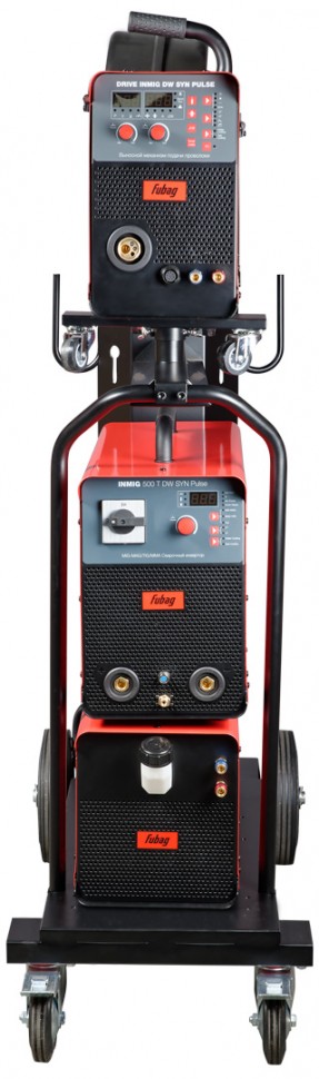 Сварочный полуавтомат FUBAG INMIG 500T DW SYN PULSE + подающий механизм DRIVE INMIG DW SYN PULSE + горелка FB 500 3m + блок охлаждения + тележка + Шланг пакет 5м