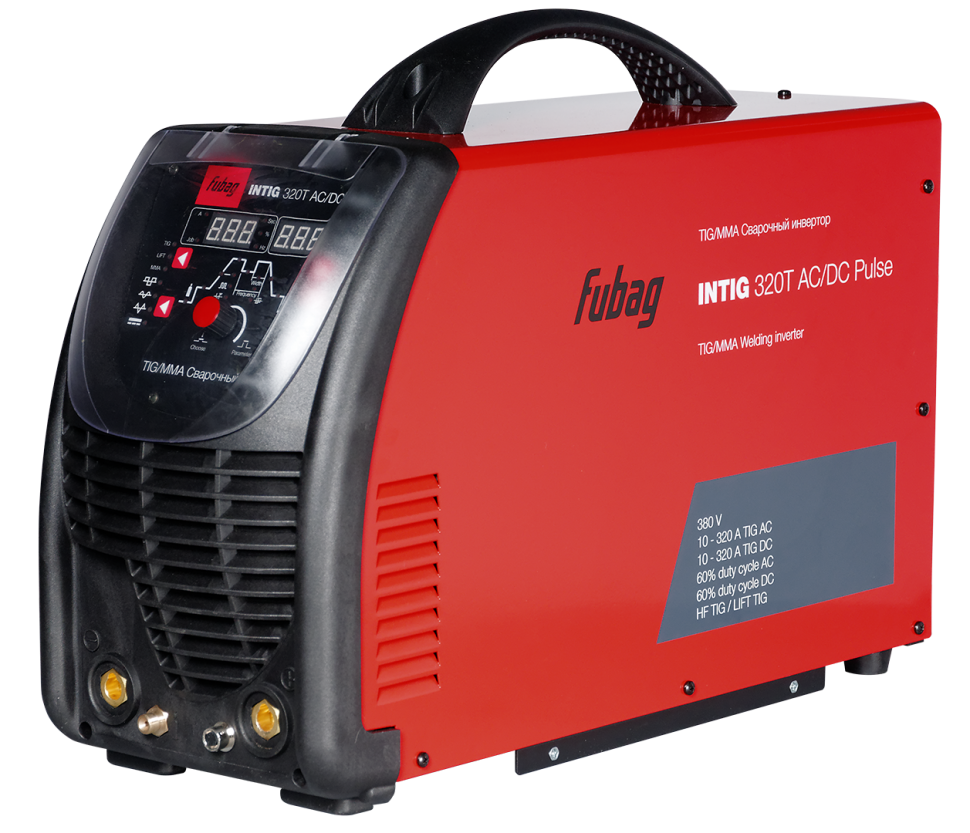 Сварочный инверторный аргонодуговой аппарат FUBAG INTIG 320 T AC/DC PULSE c горелкой TIG 26 5P 4m (38459)