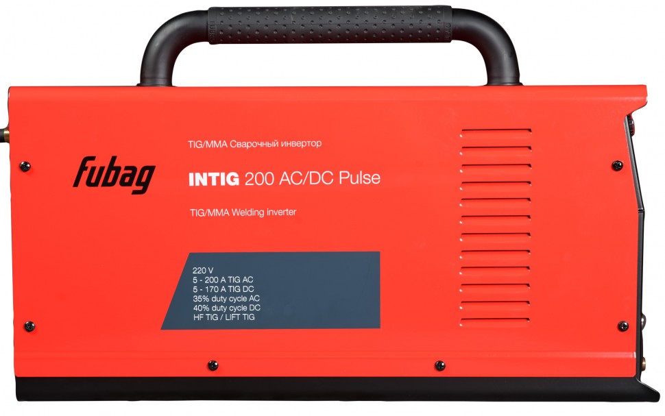 Сварочный инверторный аргонодуговой аппарат FUBAG INTIG 200 AC/DC PULSE с горелкой FB TIG 26 5P 4m