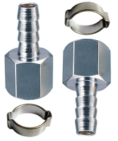 Переходник FUBAG 1/4&quot;M на елочку 6мм с обжимным кольцом 6x11мм, блистер 2шт