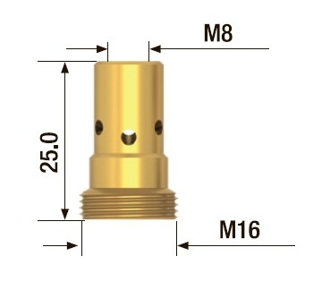 Адаптер контактного наконечника FUBAG M8*25 мм (5 шт.)