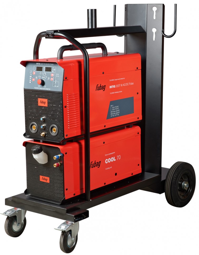 Инвертор сварочный FUBAG INTIG 320 T W AC/DC PULSE (31455) с горелкой FB TIG 18 5P 4m (38463), модулем охлаждения и тележкой