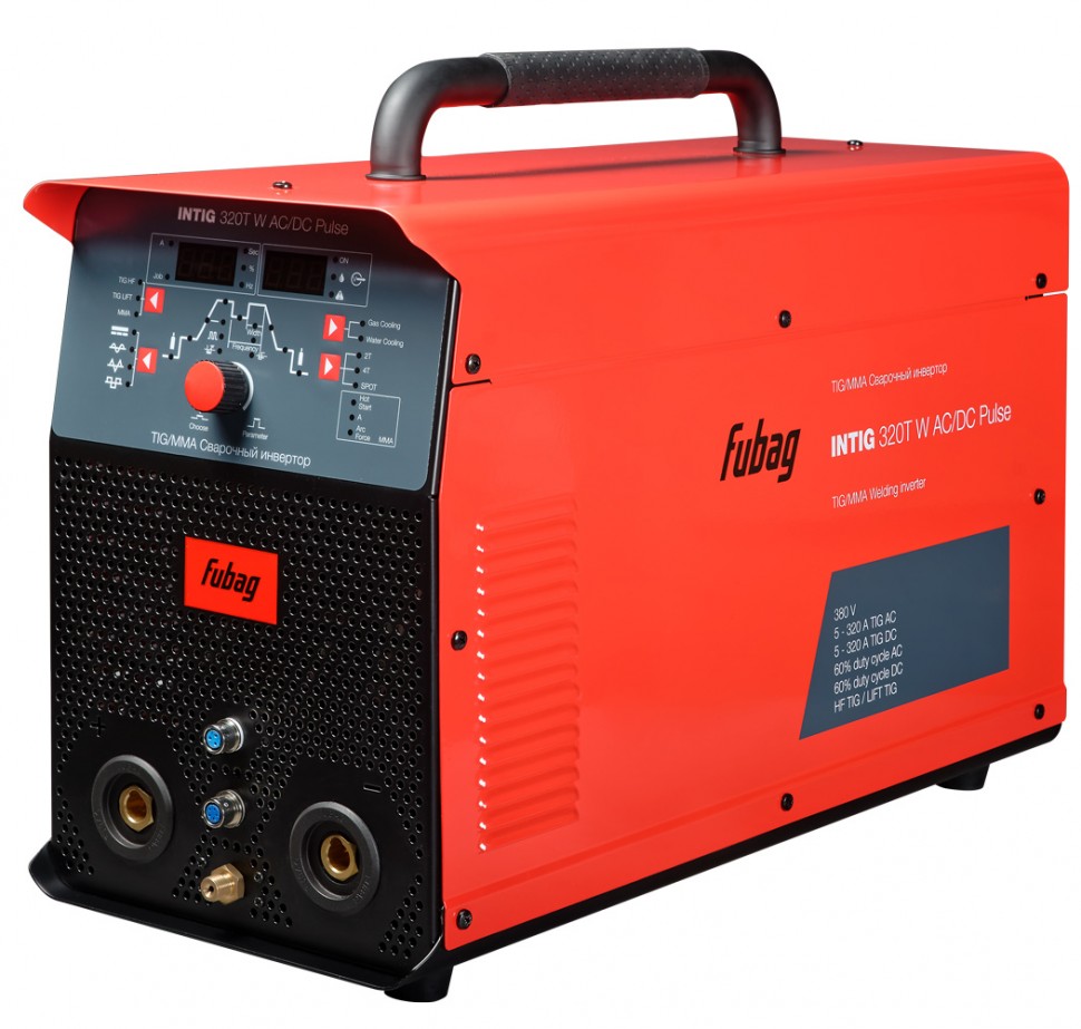 Инвертор сварочный FUBAG INTIG 320 T W AC/DC PULSE (31455) с горелкой FB TIG 18 5P 4m (38463), модулем охлаждения и тележкой