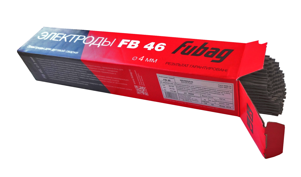 Электрод сварочный FUBAG с рутилово-целлюлозным покрытием FB 46 D 4.0 мм (пачка 5 кг)