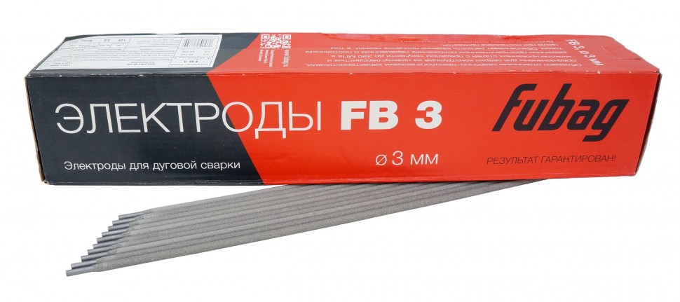 Электрод сварочный FUBAG с рутиловым покрытием FB 3 D 3.0 мм (пачка 5 кг)