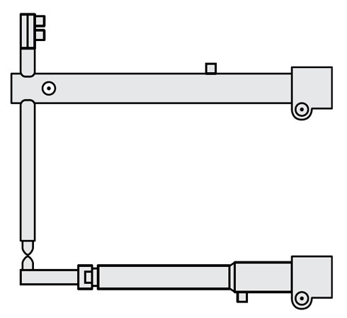 Плечи FUBAG D 40 х 700 мм прямые с тонким нижним плечом для серии RS