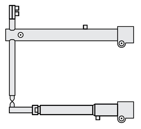 Плечи FUBAG D 45 х 400 мм наклонные с тонким нижним плечом для серии RV