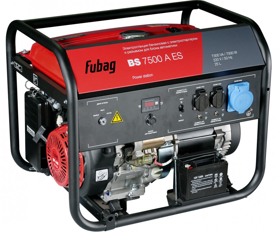 Бензиновый генератор с электростартером FUBAG BS 7500 A ES